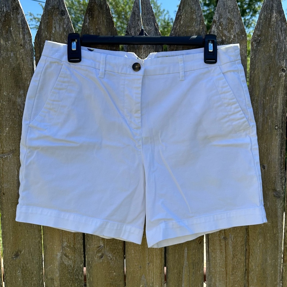 Boden White Cotton Shorts size US 8